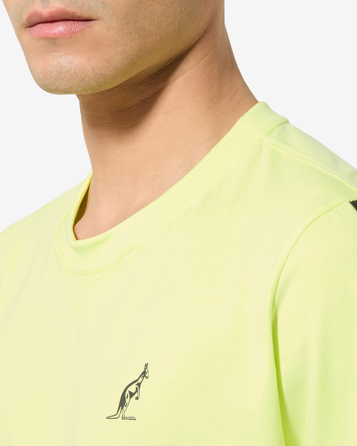 australian-impact-t-shirt-sportswear-t-shirt-cotone-lime-regular-fit image 4