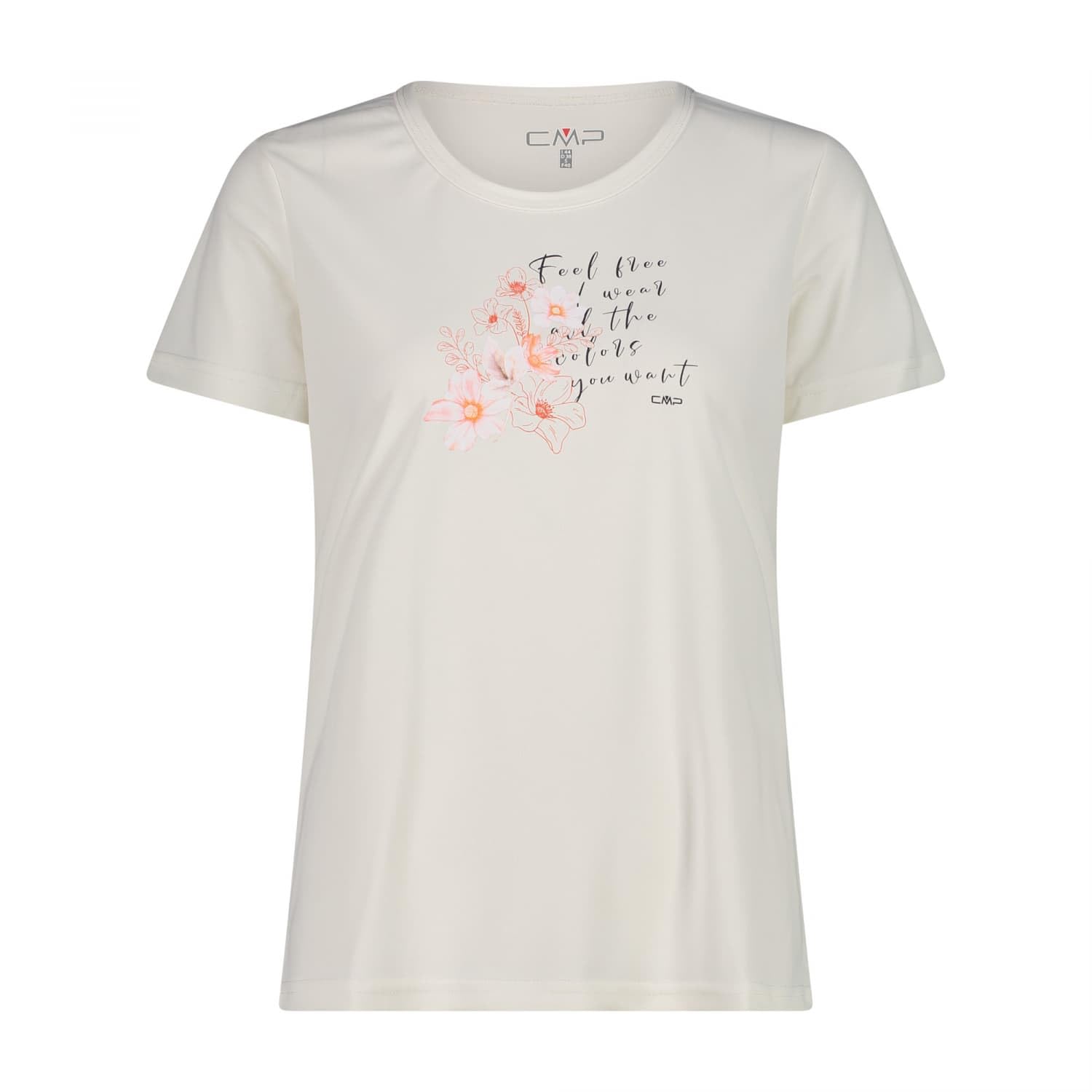 cmp-39t5676p-t-shirt-girocollo-dry-function-logo-donna image 1