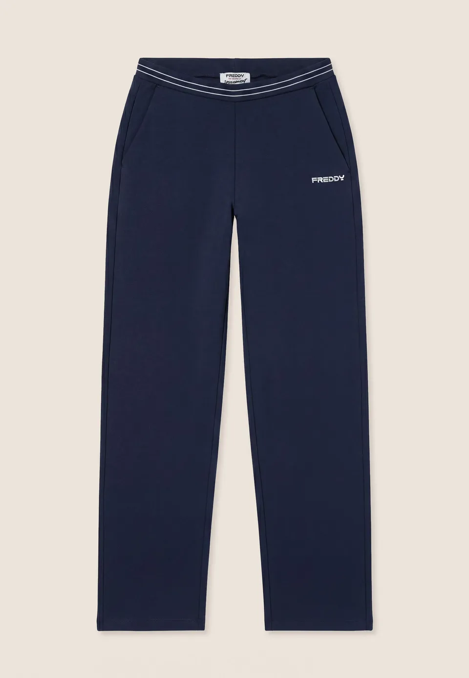 freddy-pantaloni-donna-gamba-dritta-con-elastico-logato-perlato-felpa-elasticizz image 1
