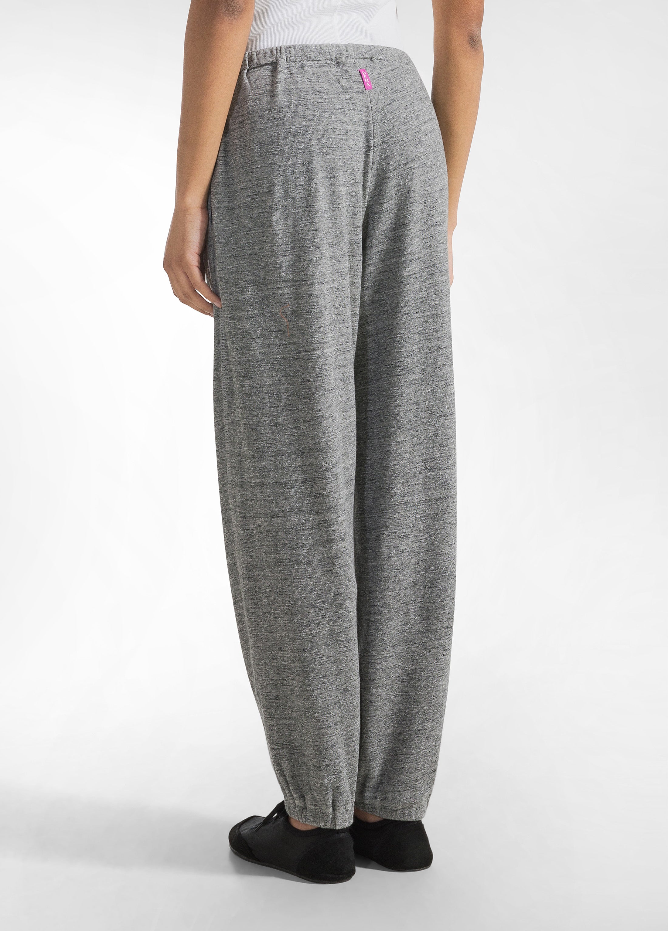 deha-pantaloni-jogger-in-felpa-fiammata-grigio image 3