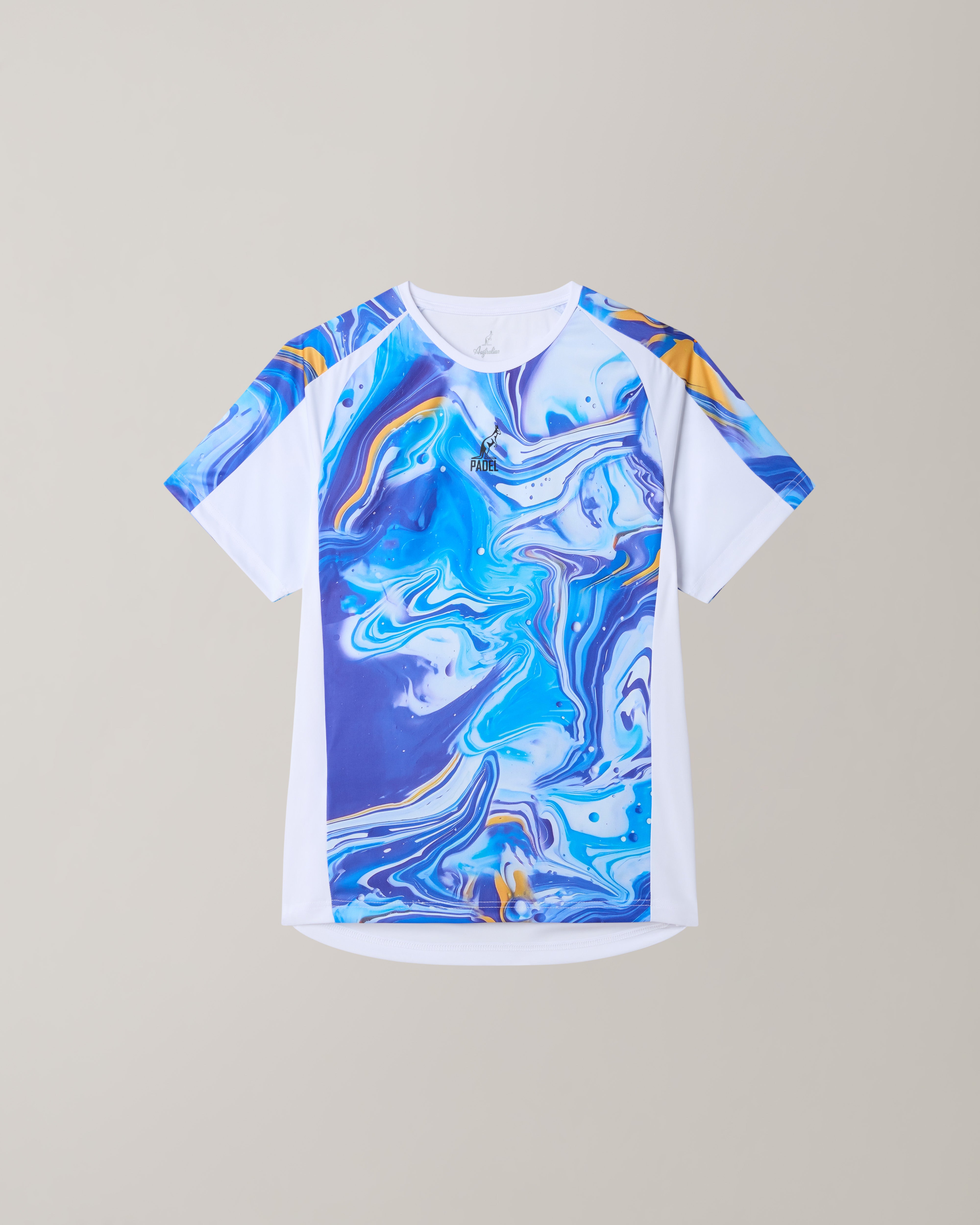australian-marble-t-shirt-maglietta-tecnica-padel-bianca-traspirante image 5
