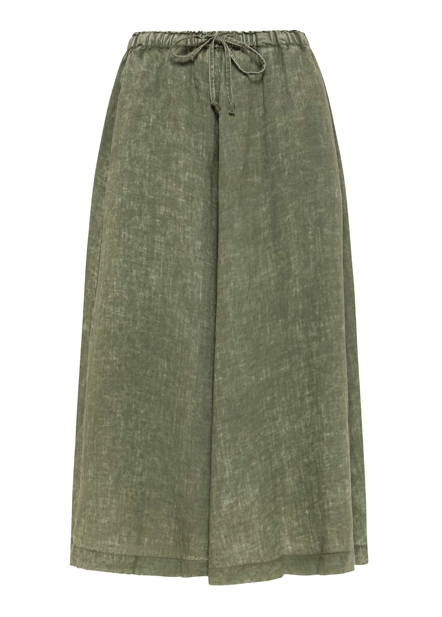deha-gonna-in-lino-verde-lunghezza-mezzo-polpaccio image 1