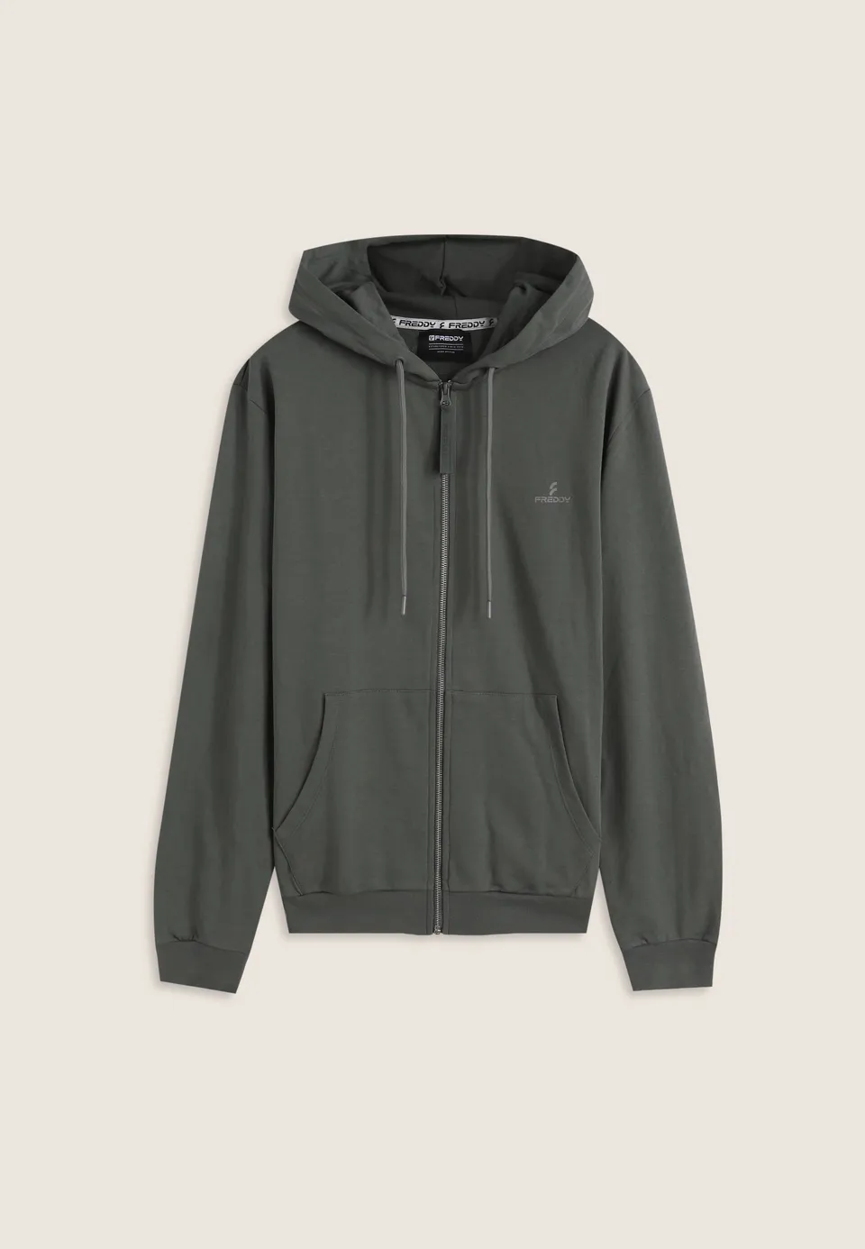 felpa-uomo-freddy-in-cotone-con-zip-e-cappuccio image 1