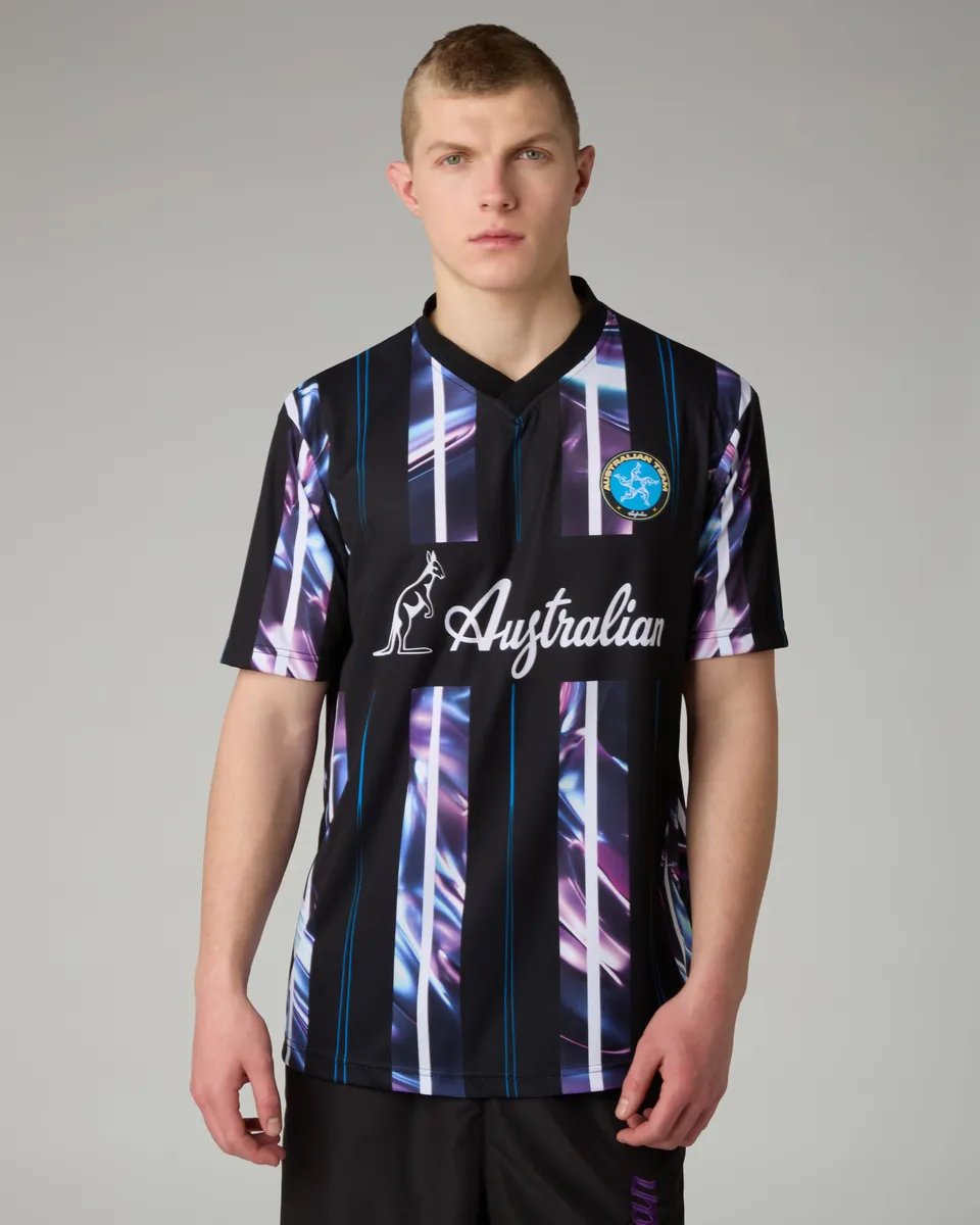australian-metaliq-soccer-t-shirt-ace-stampata-con-patch image 1