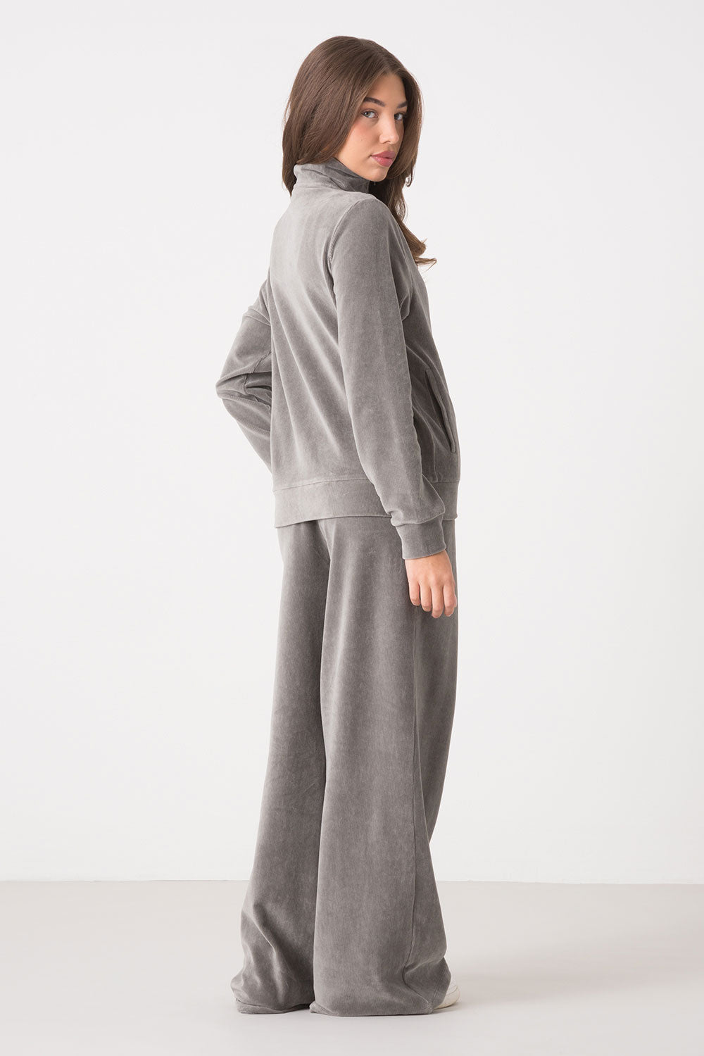dimensione-danza-weekend-giacca-full-zip-collo-alto-velluto-coste image 7