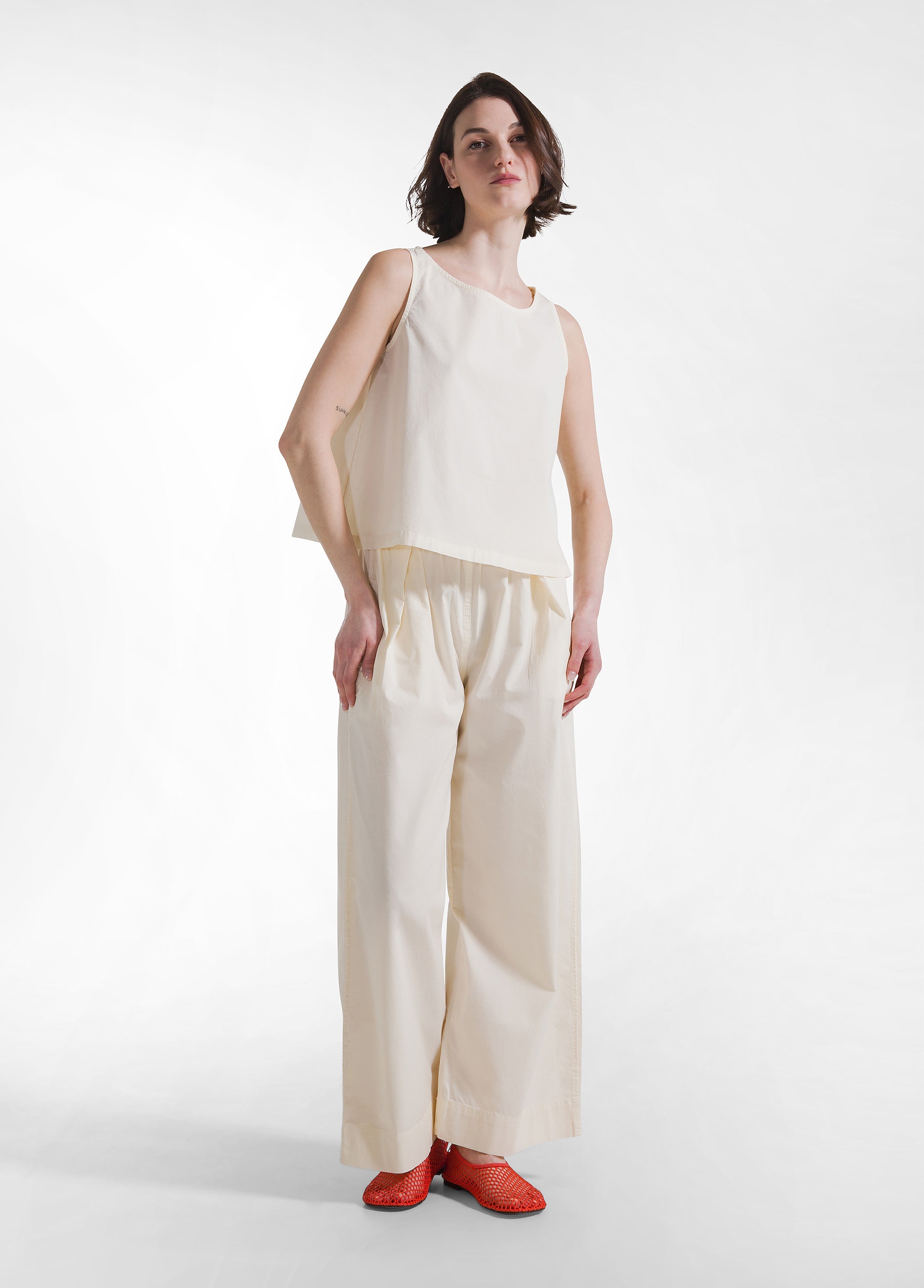 deha-top-in-popline-elasticizzato-bianco image 4
