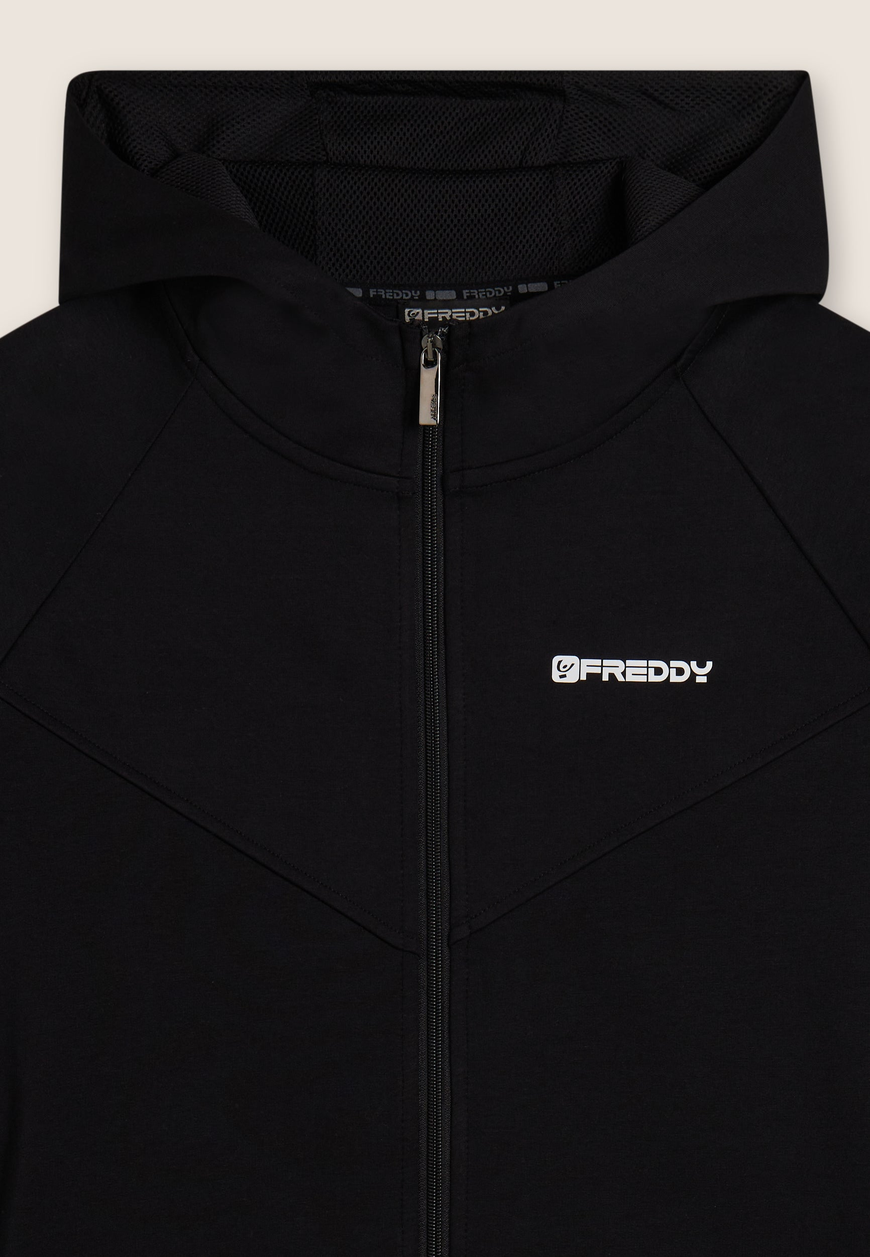 freddy-felpa-uomo-full-zip-cappuccio-mesh-interlock image 7