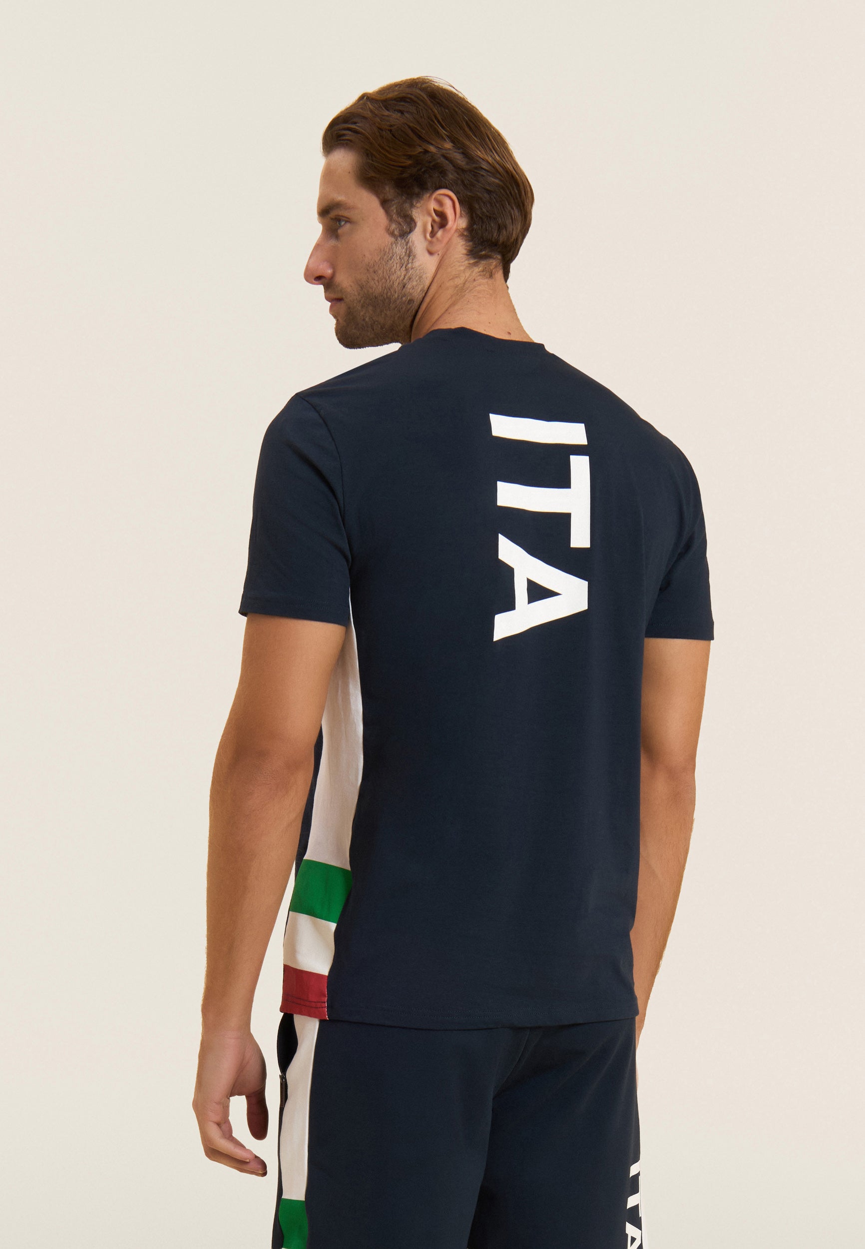 freddy-t-shirt-uomo-italia-fgi-blu-in-jersey-stretch image 3