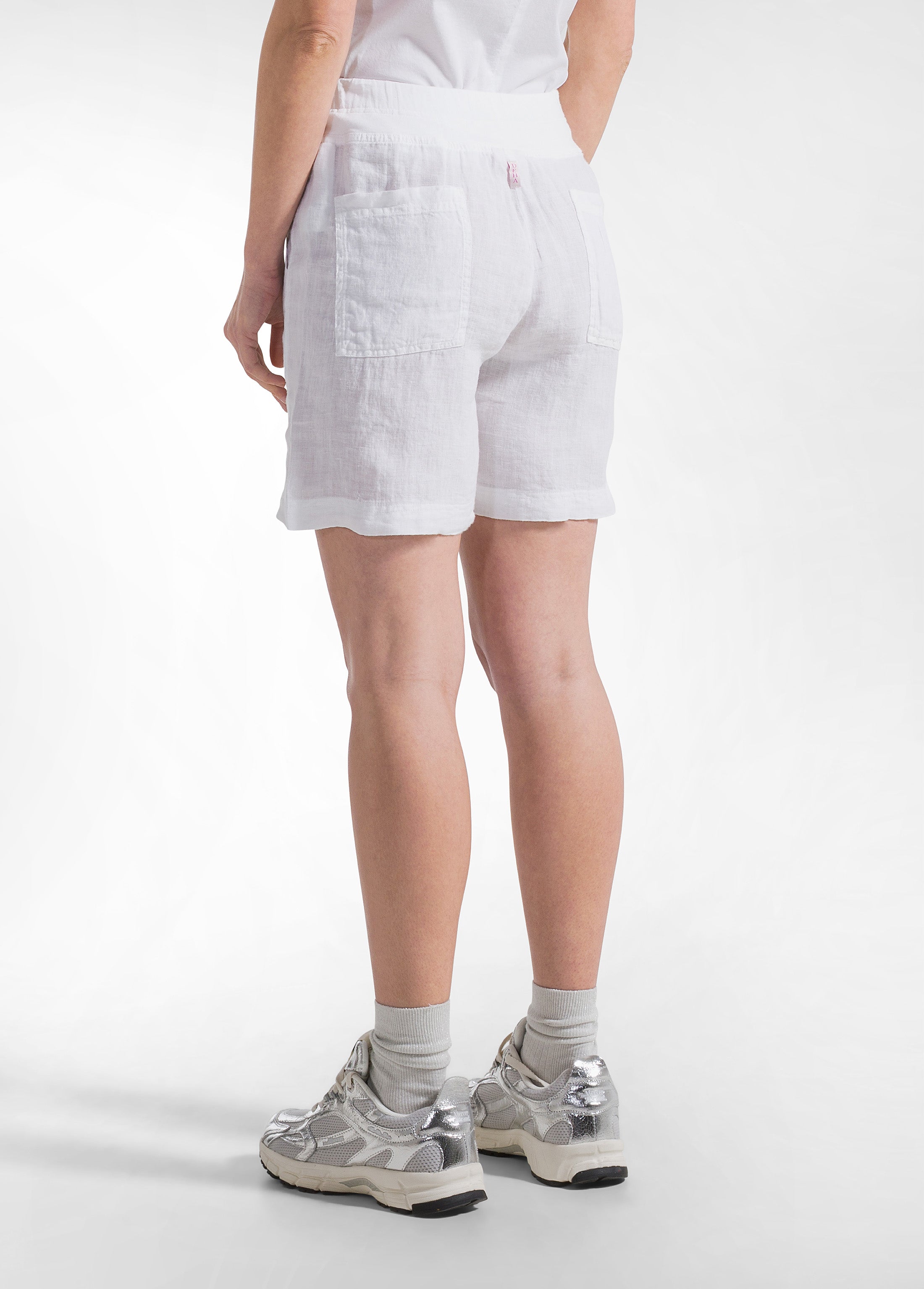 deha-shorts-in-lino-bianco-d42595-pantaloncini-estivi image 3