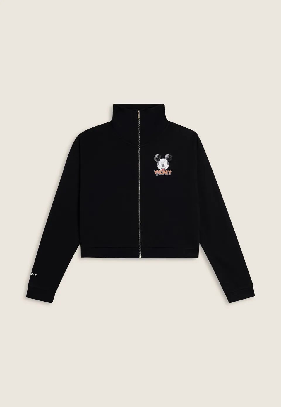 freddy-felpa-nera-collo-alto-zip-comfort-fit-mickey-mouse image 1