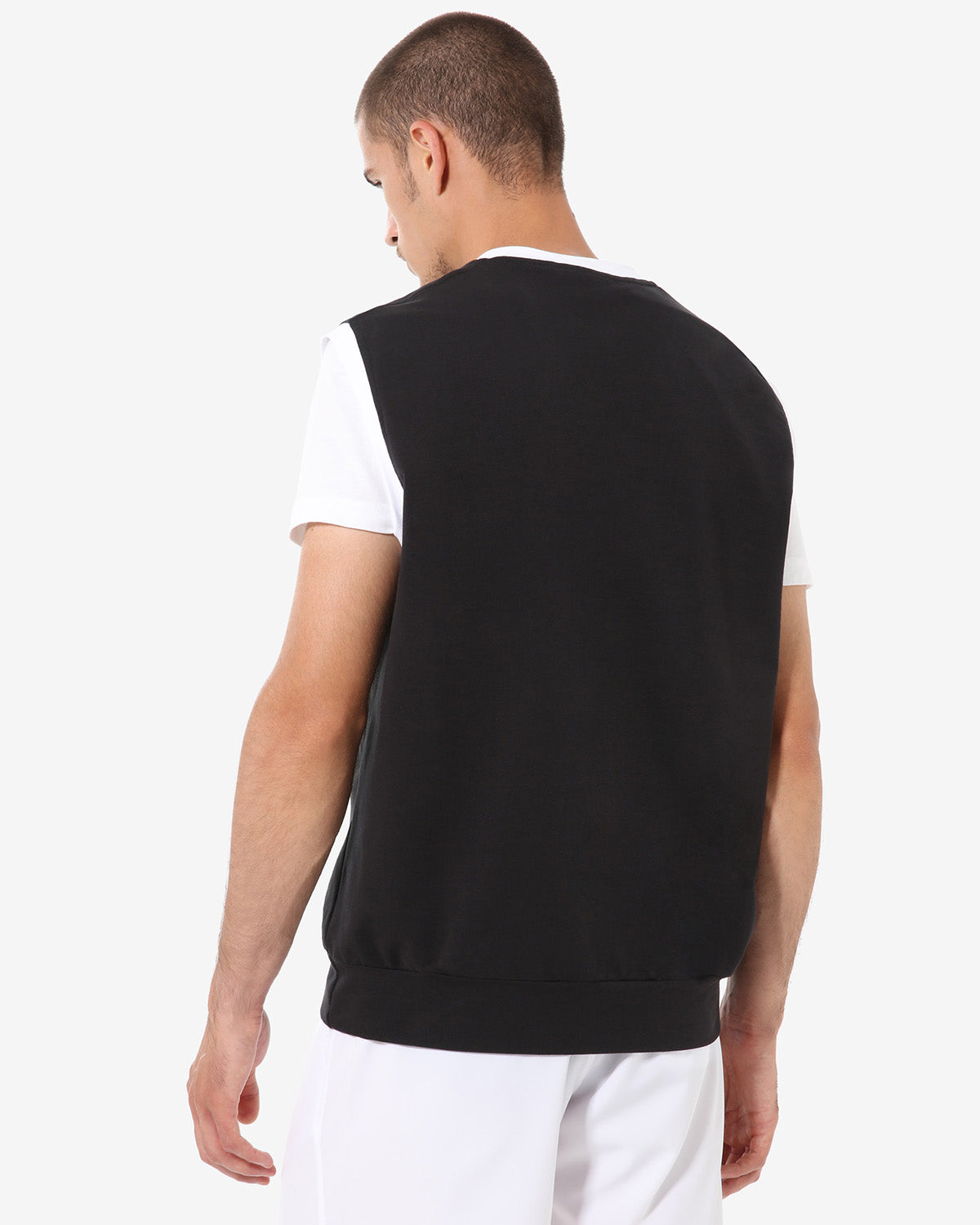 australian-court-gilet-tennis-felpa-scollo-v-nero-made-in-italy image 3