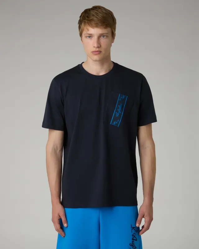 australian-pocket-t-shirt-cotone-blu-navy image 1