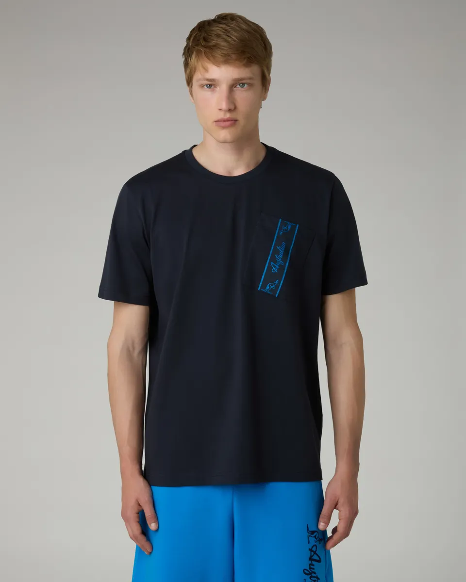 australian-pocket-t-shirt-cotone-blu-navy image 1