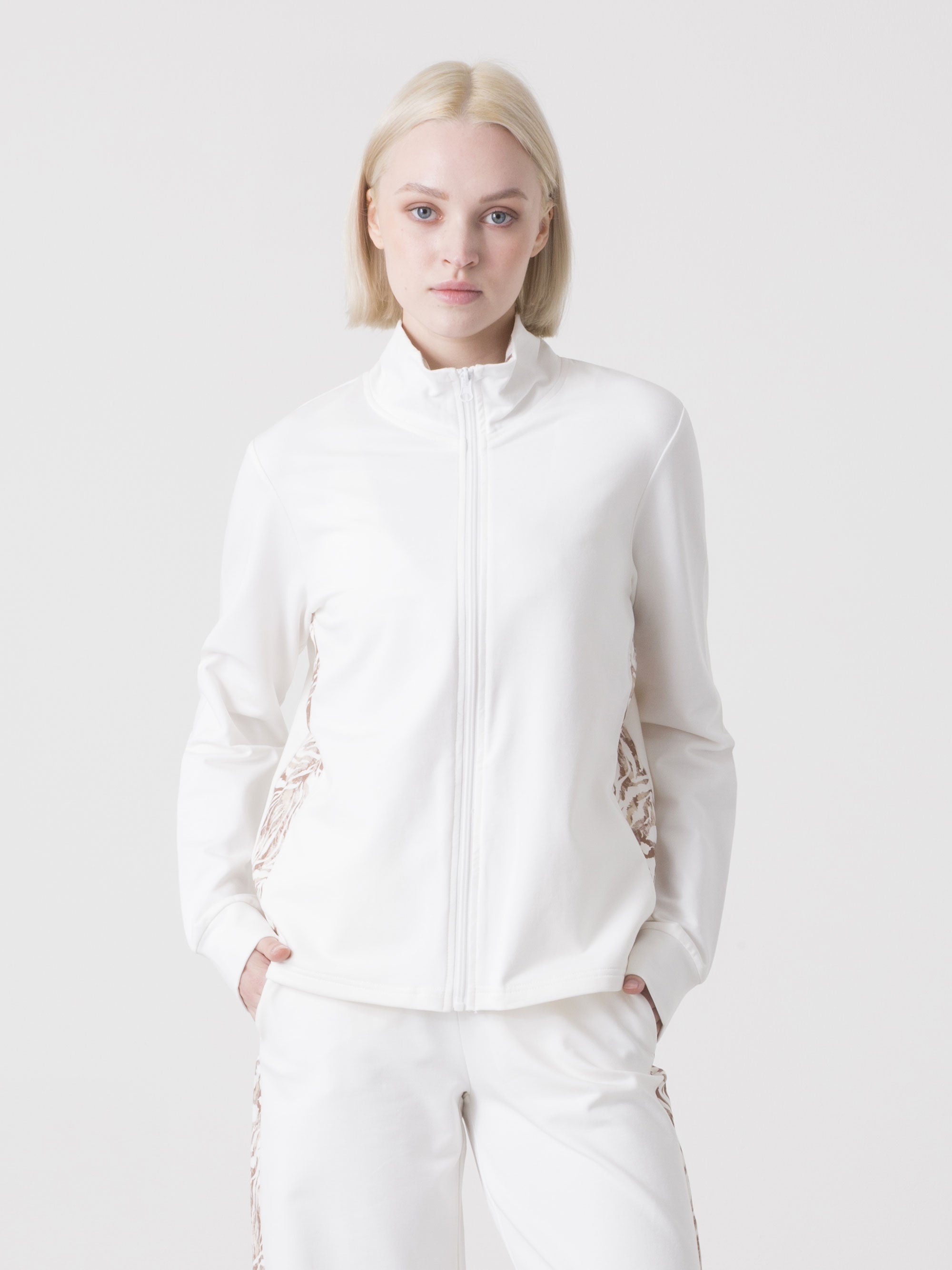 felpa-donna-full-zip-stretch-dimensione-danza-con-inserti-animalier image 6