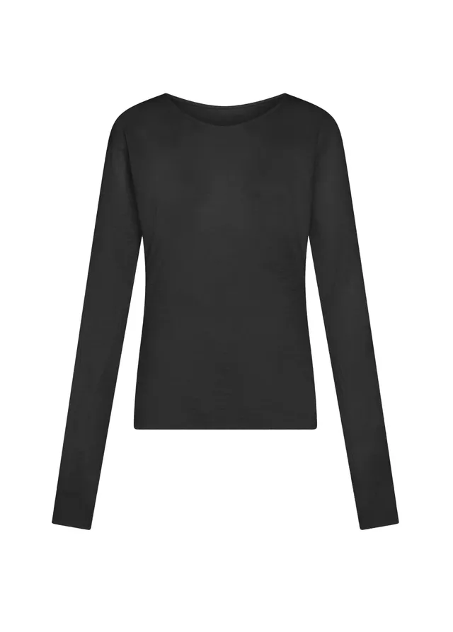 deha-t-shirt-slim-fit-in-cotone-slub-nera image 1