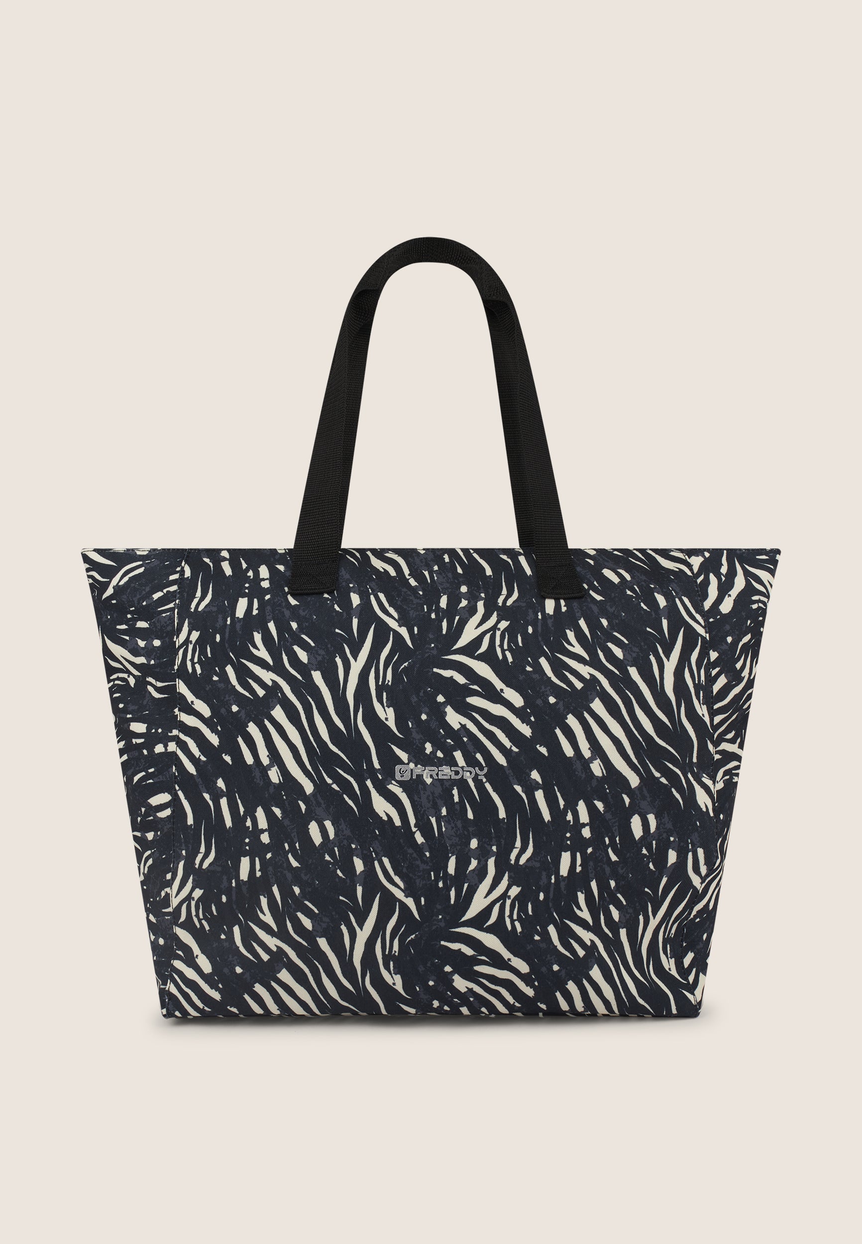 freddy-borsa-shopper-canvas-animalier-con-zip-38x14x35-cm image 7