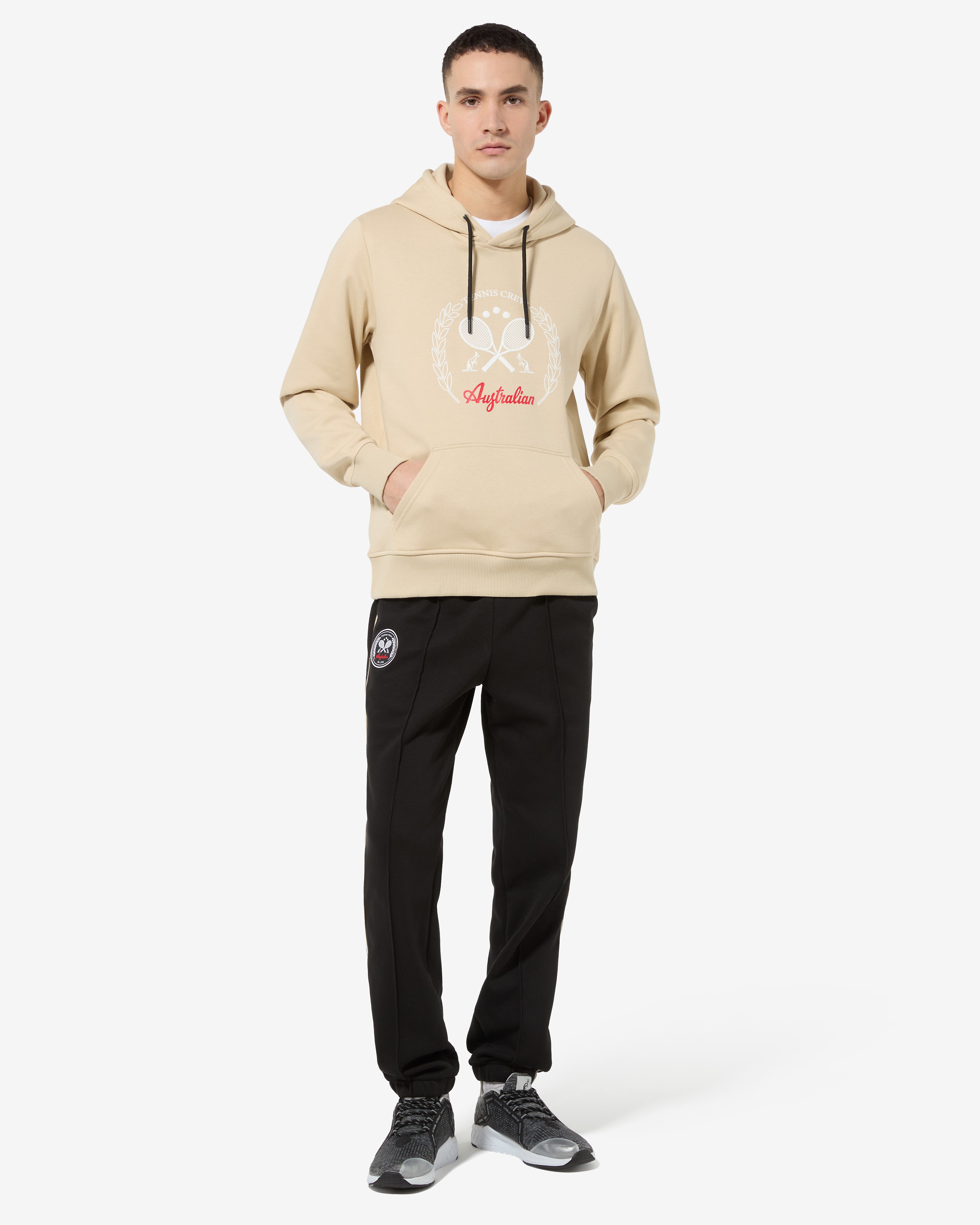 australian-tennis-crew-hoodie-sabbia-felpa-con-cappuccio image 2