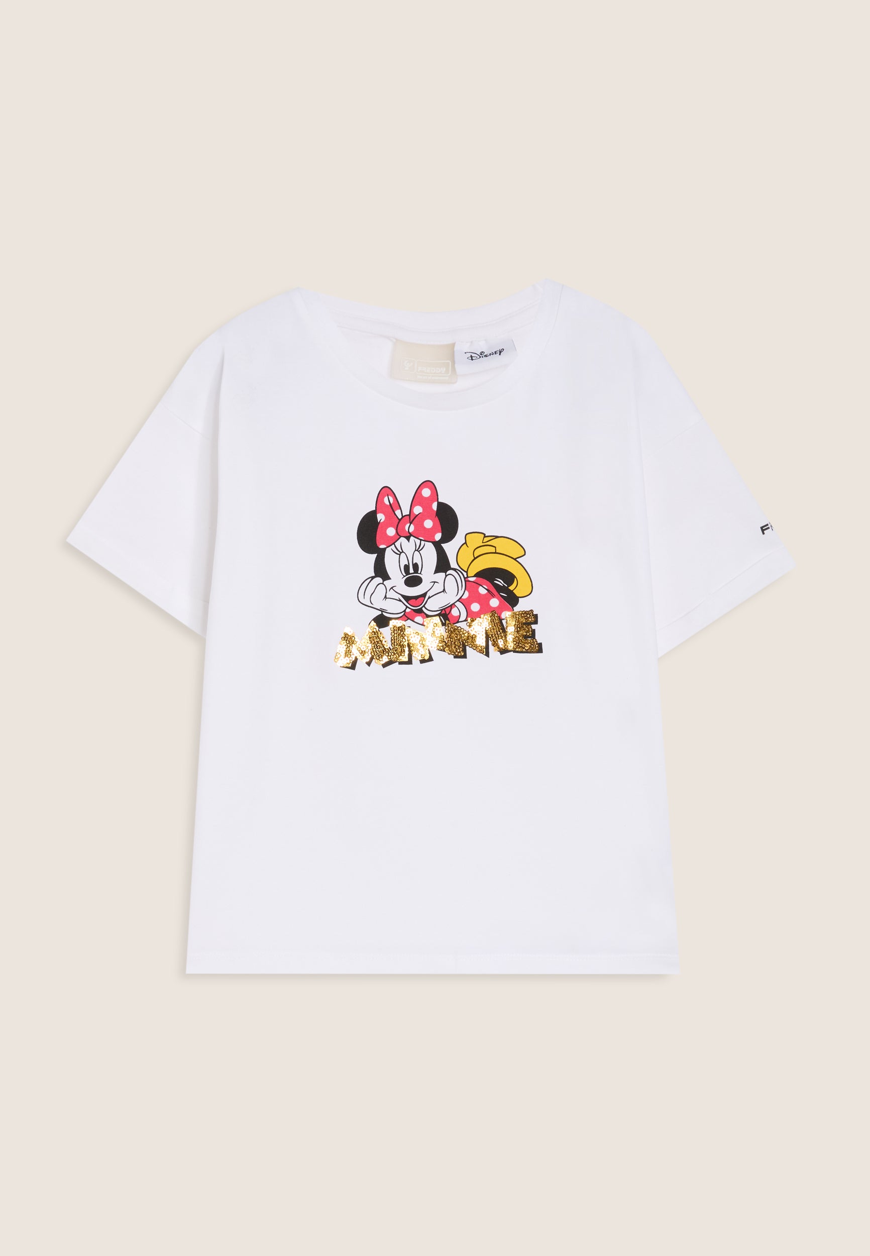 freddy-minnie-scritta-paillettes-t-shirt-bambina-jersey-regular-girocollo image 4