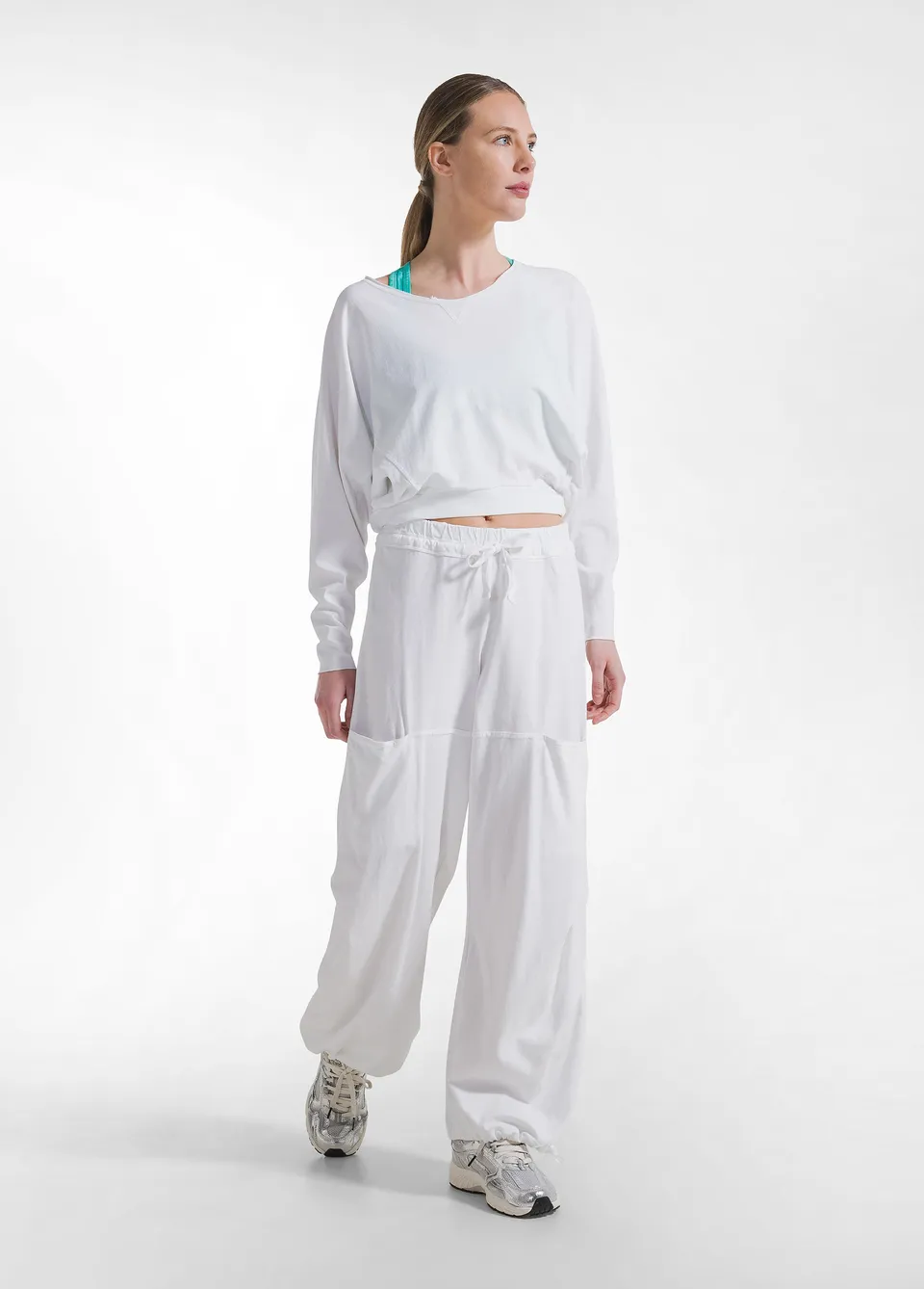 deha-pantaloni-magnum-effetto-sfumato-bianco image 1