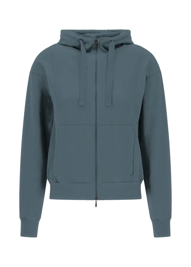 deha-felpa-core-leggera-con-zip-e-cappuccio-blu image 1