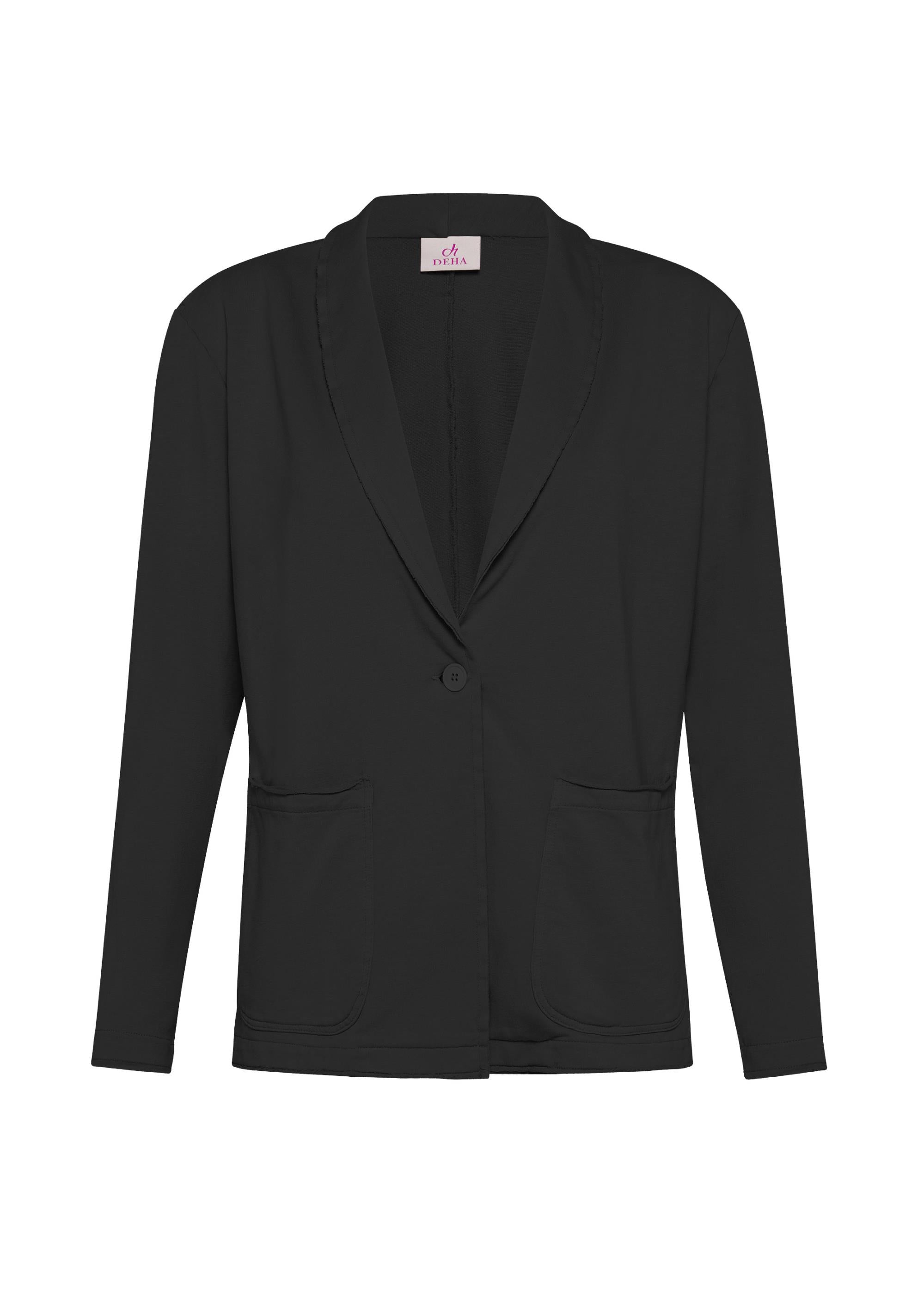 deha-blazer-a00572-in-cotone-stretch-nero image 3