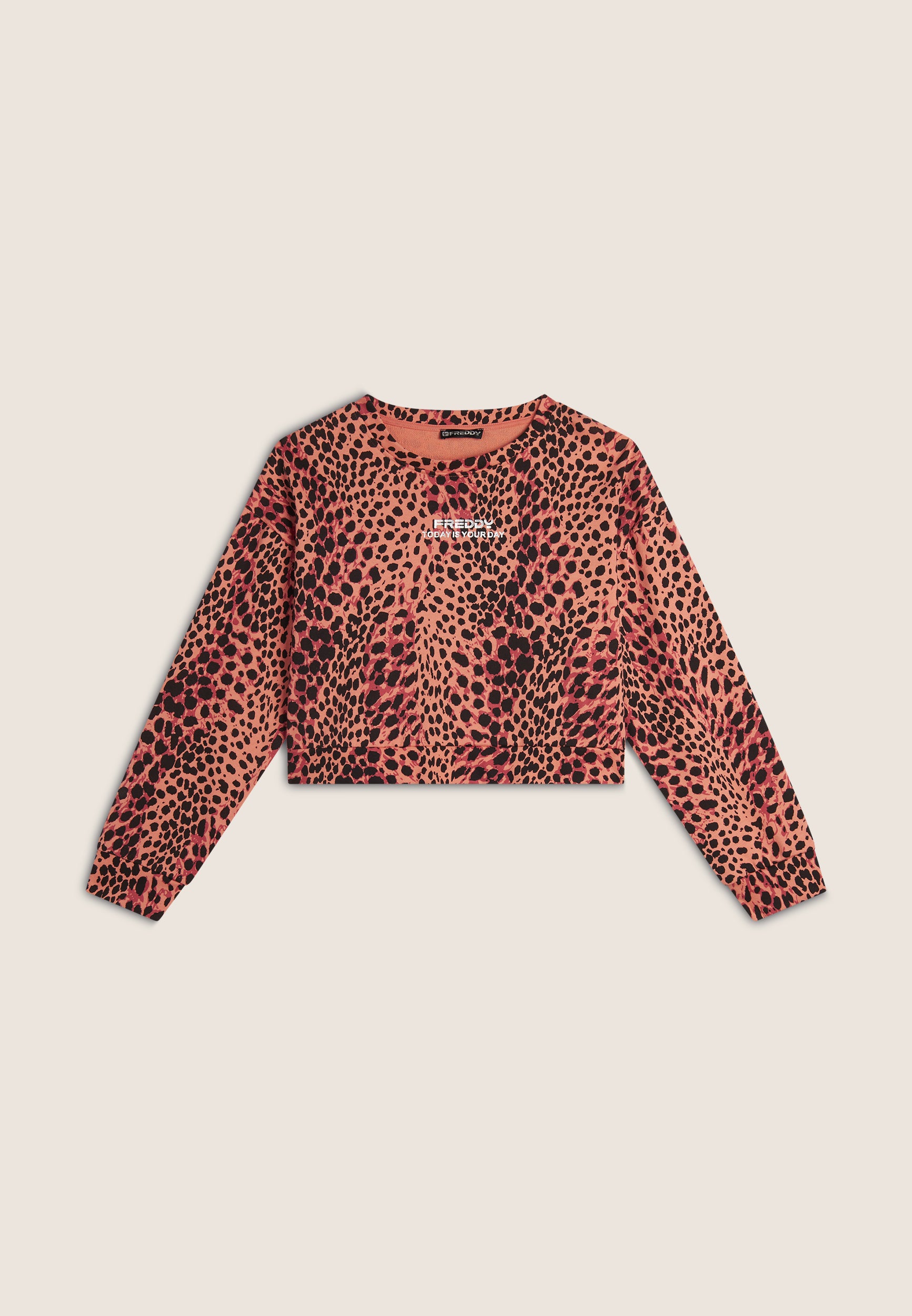 freddy-felpa-cropped-comfort-fit-animalier-donna image 5