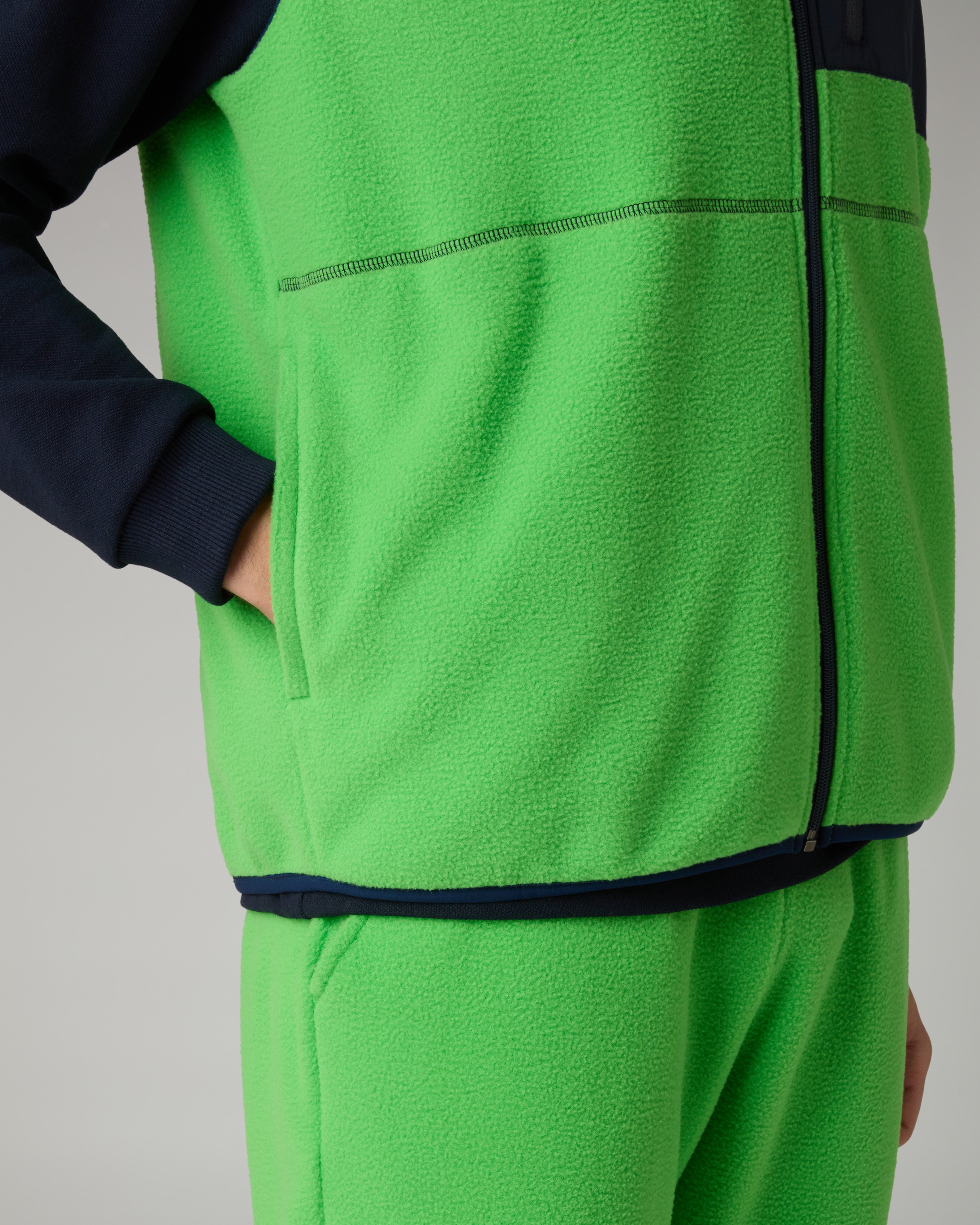 australian-color-block-gilet-pile-con-zip-uomo image 5