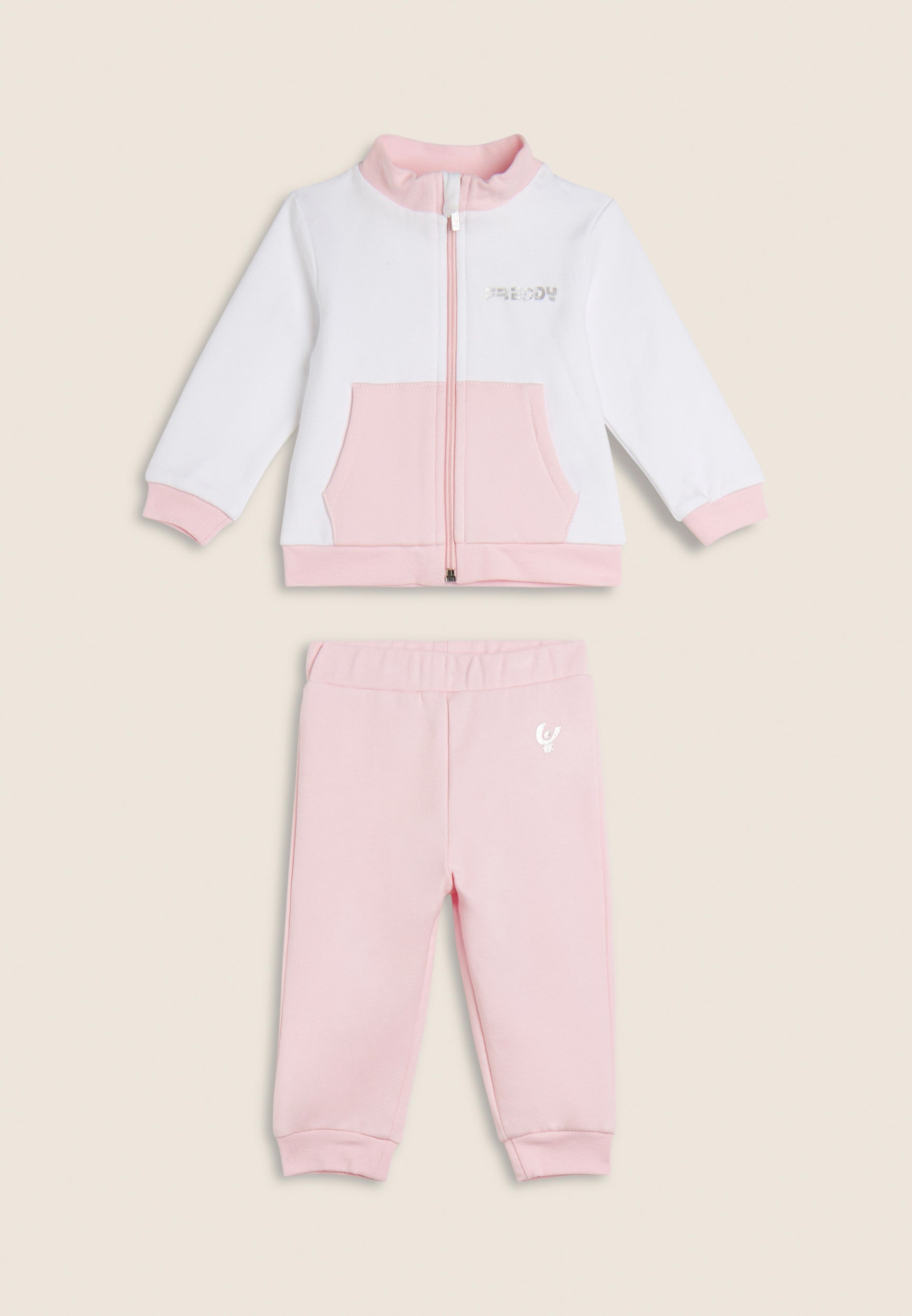 freddy-tuta-baby-in-cotone-elasticizzato-full-zip-con-logo-argento image 4