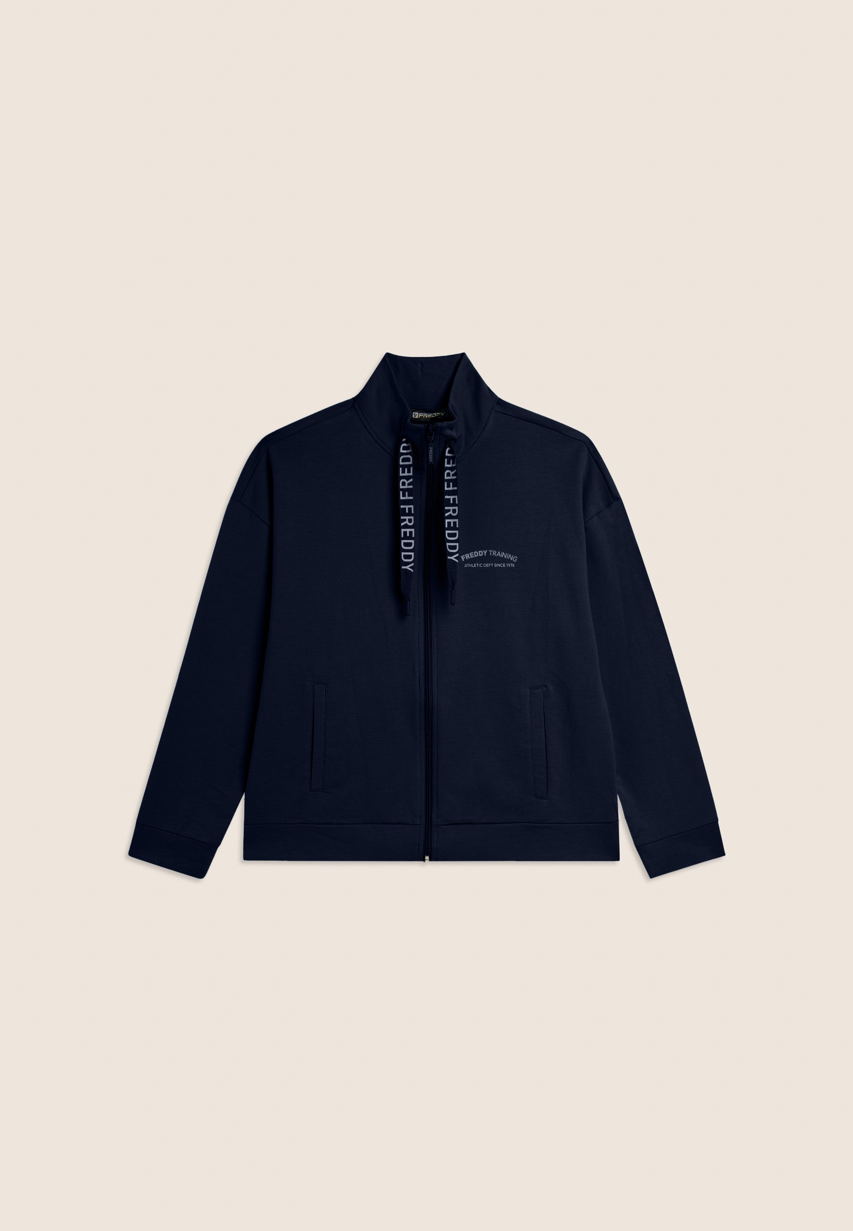 freddy-felpa-zip-e-collo-alto-fondo-asimmetrico-felpa-donna image 8