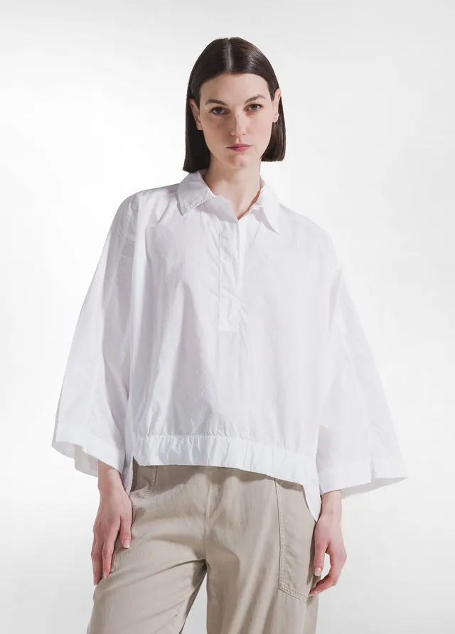 deha-polo-in-popeline-effetto-parachute-bianco image 1