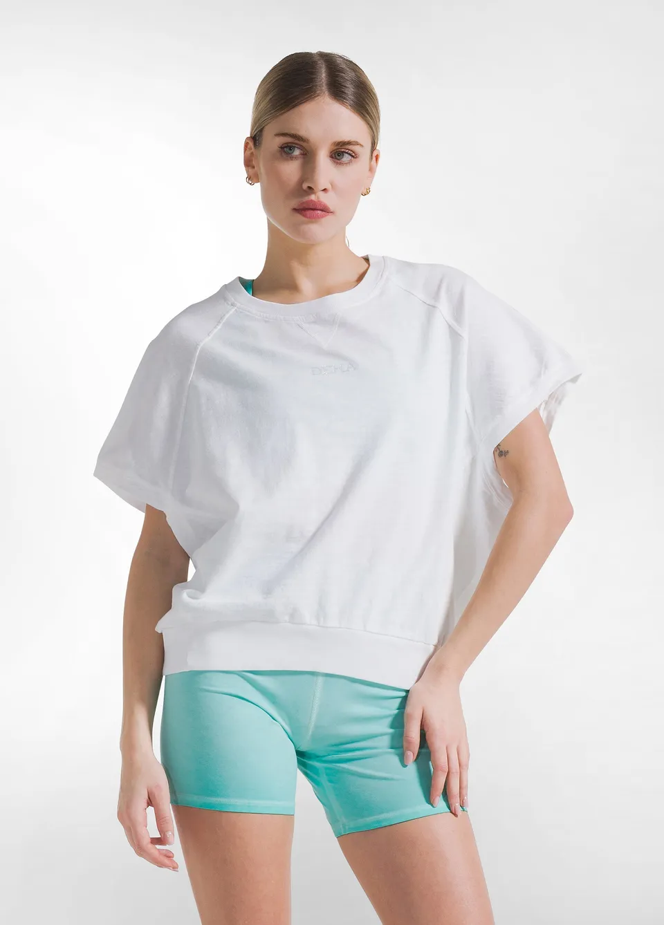 deha-d42664-gilet-in-cotone-fiammato-bianco image 1