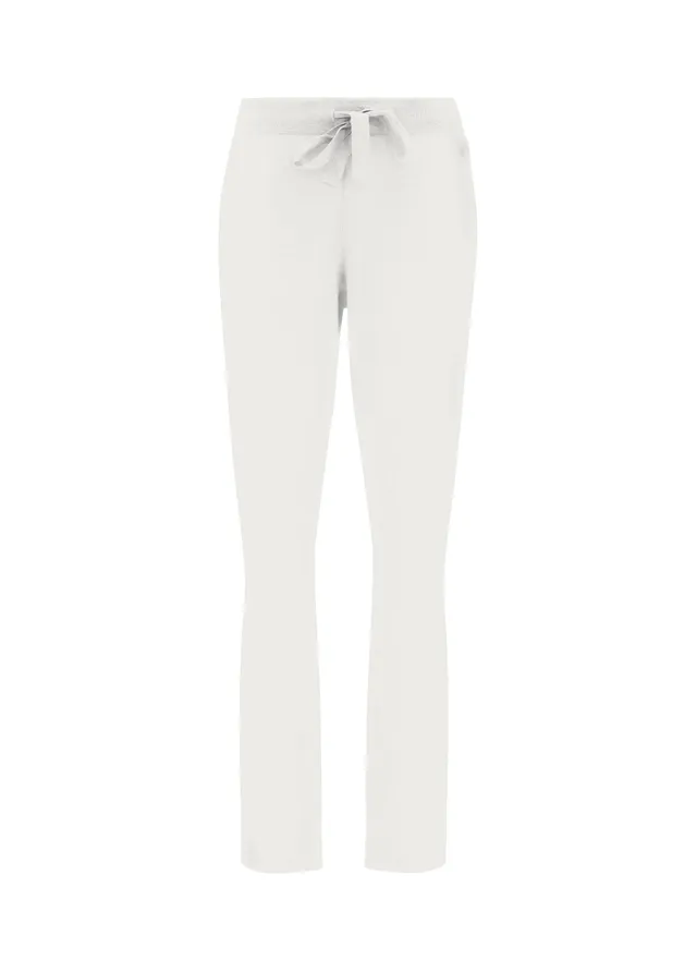 deha-pantalone-slim-fit-in-felpa-bianco image 1