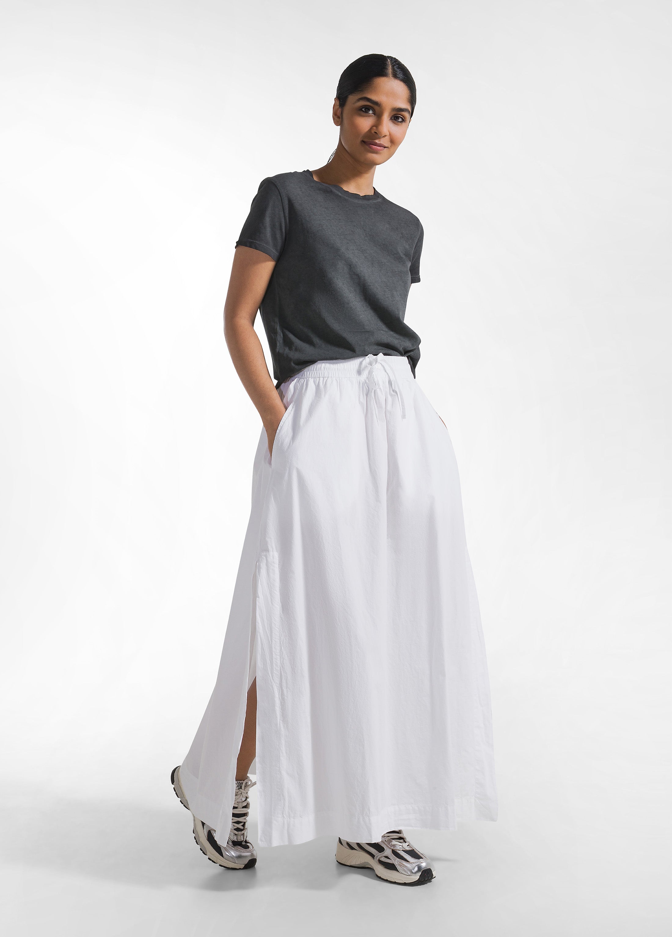 deha-t-shirt-effetto-sfumato-in-cotone-organico-nero-d42780 image 4