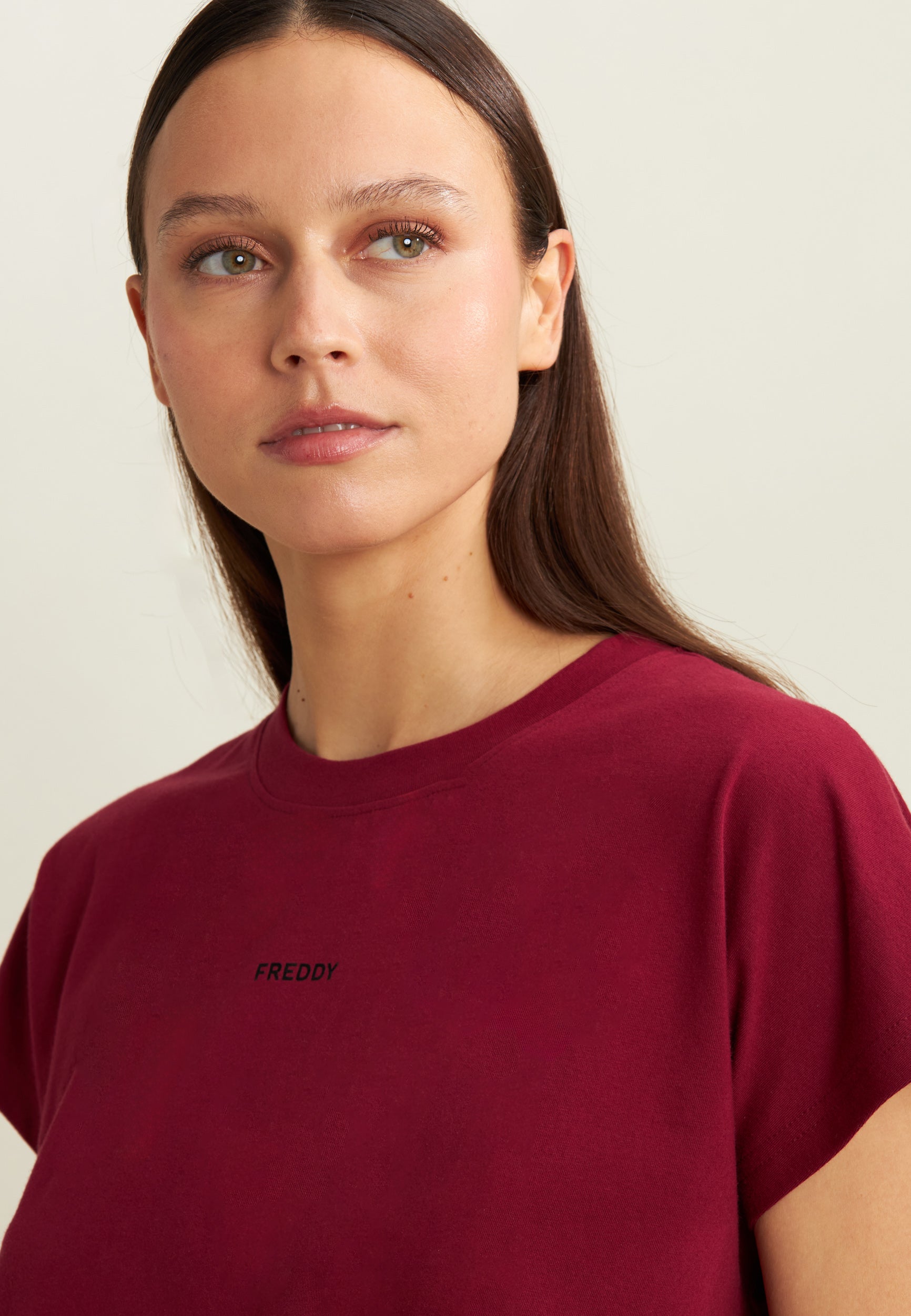 freddy-t-shirt-donna-comfort-con-stampa-today-is-your-day-maniche-ad-aletta image 4