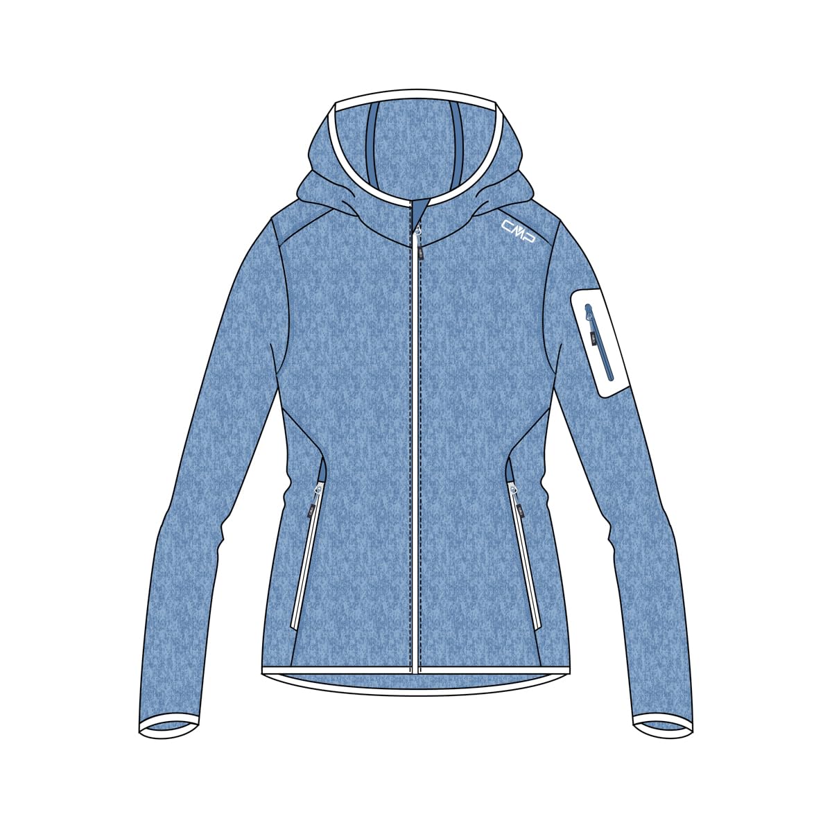 cmp-giacca-knit-tech-donna-con-cappuccio-fisso image 8