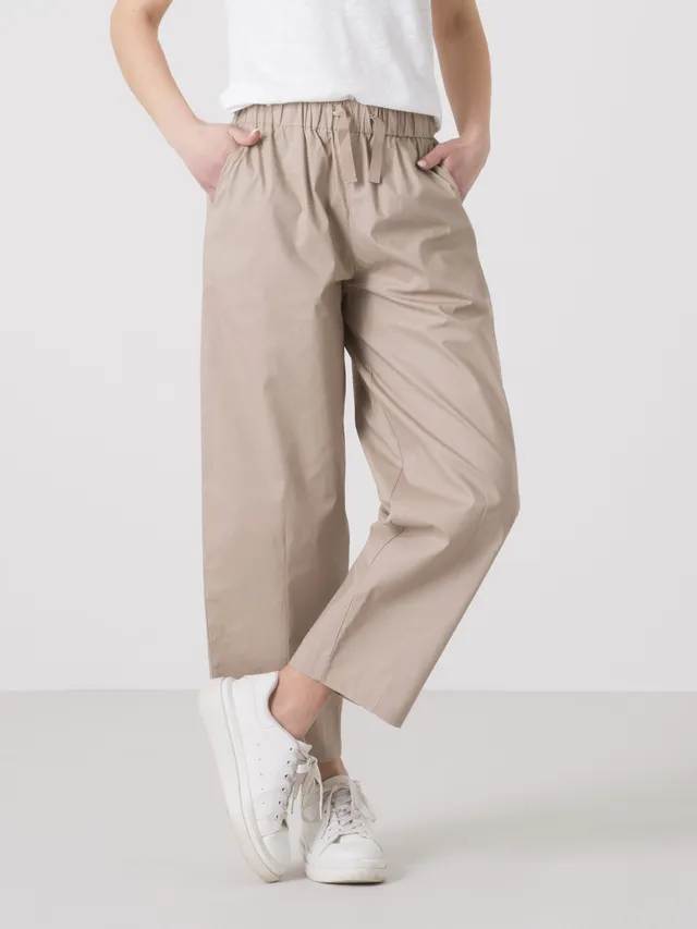 dimensione-danza-city-pantalone-donna-in-popeline-modello-barrel-con-coulisse image 1