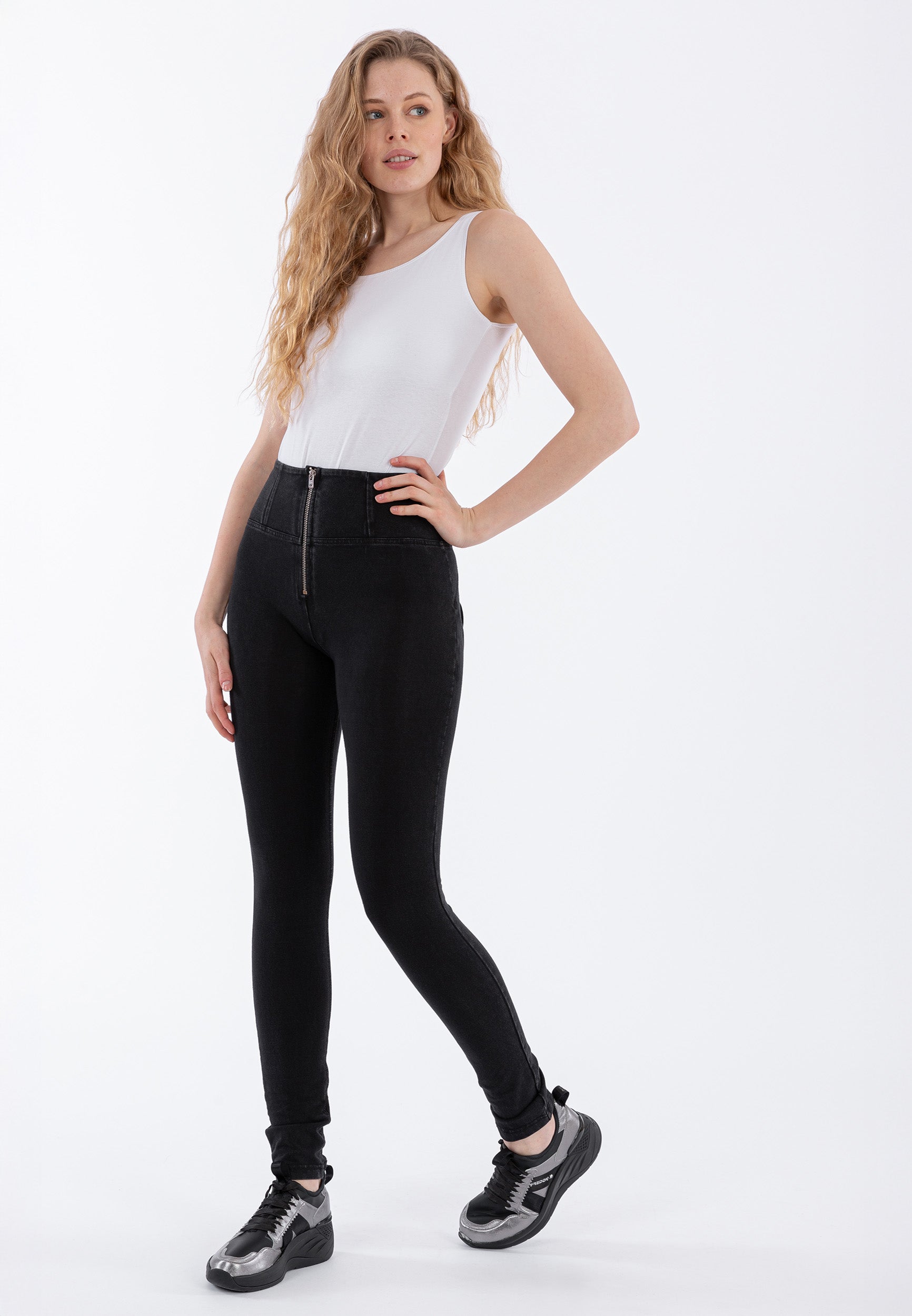 freddy-pantalone-wr-up-skinny-vita-alta-regular-in-denim-elasticizzato-donna image 2