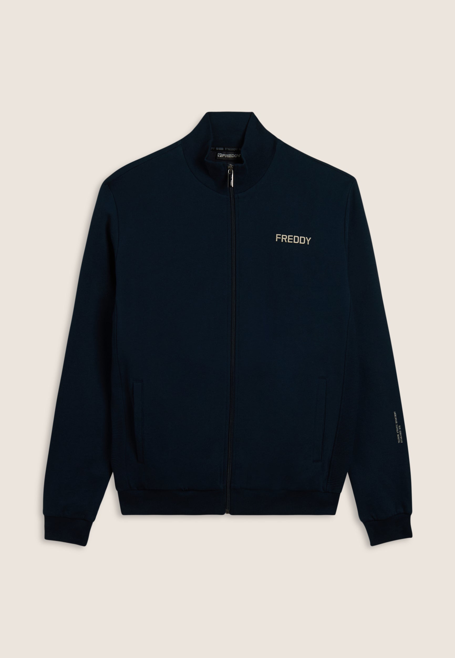 freddy-felpa-uomo-con-zip-100-cotone-inserti-rigati image 5