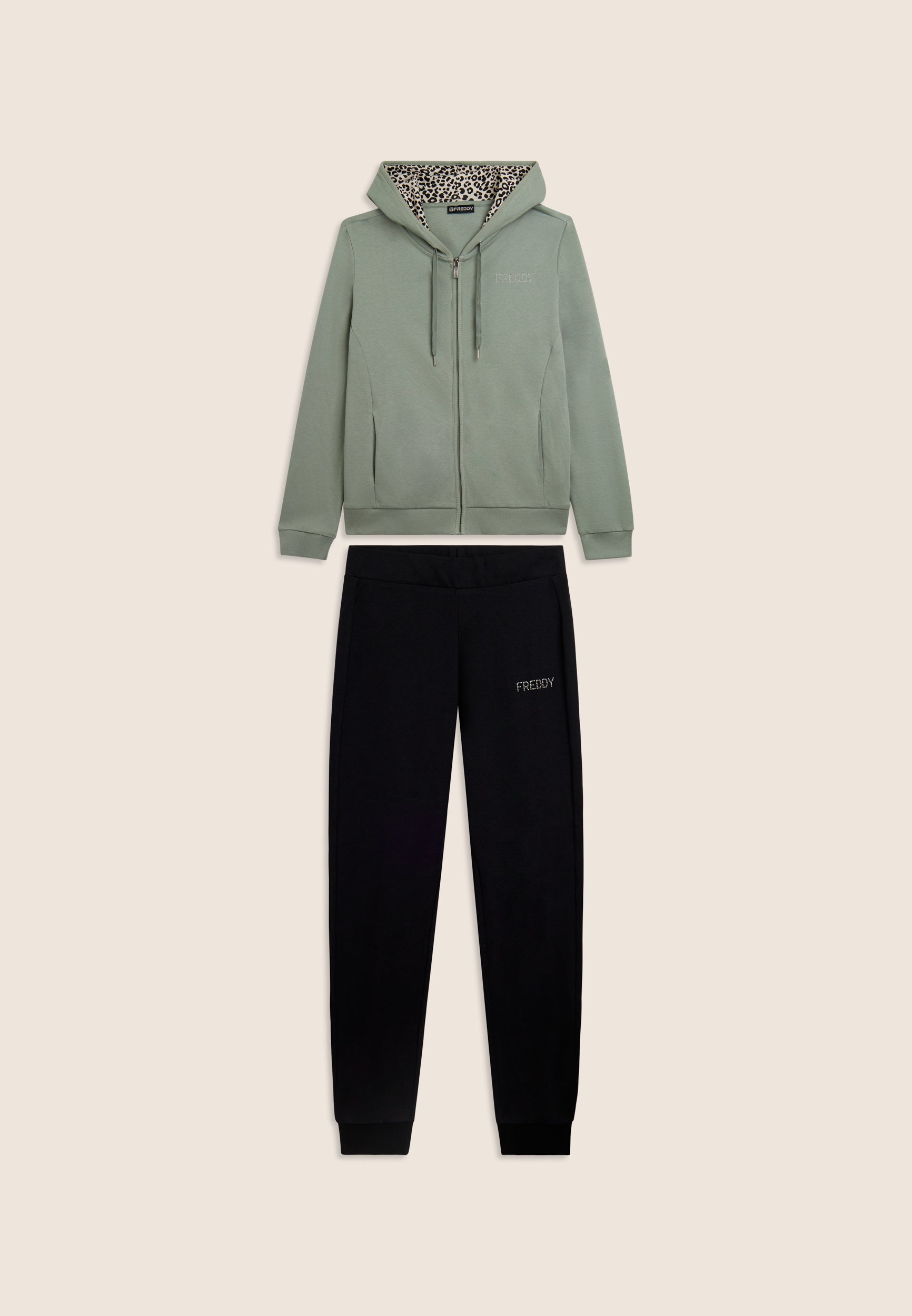 freddy-tuta-donna-zip-cappuccio-animalier-100-cotone image 6